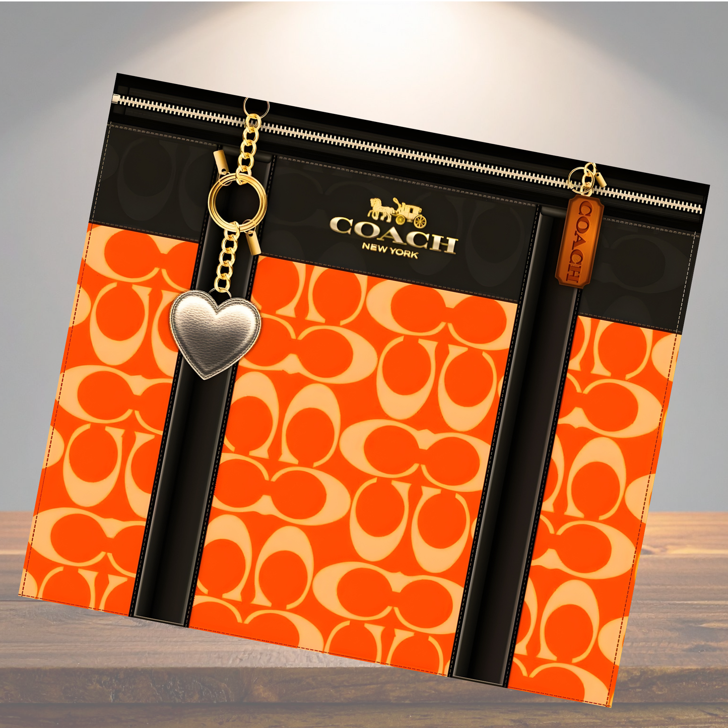 Orange Purse Tumbler Template: Editable Canva Design (Digital Download)
