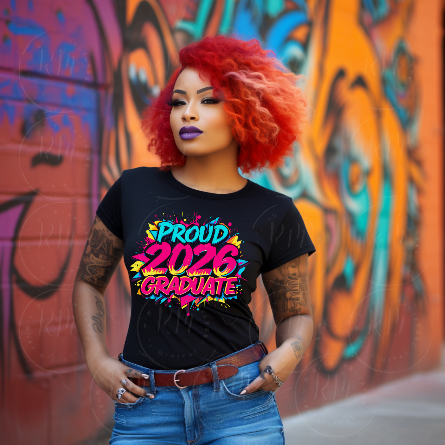 Proud 2026 Graduate PNG, Graffiti Style Graduation Design (Digital Download)