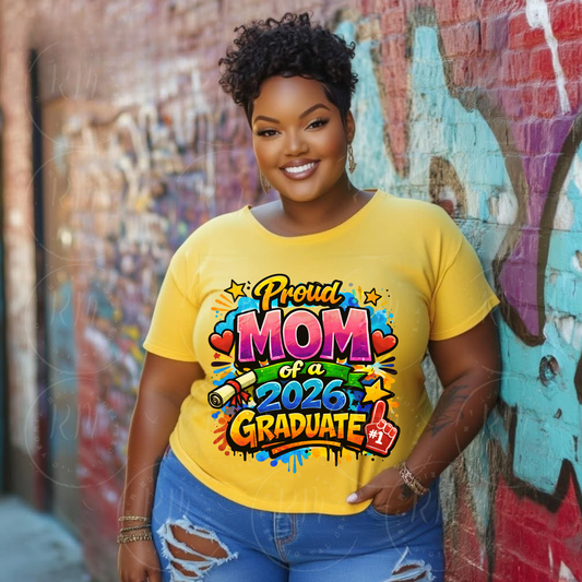 Proud Mom 2026 Graduate PNG, Senior Class Sublimation Design (Digital Download)