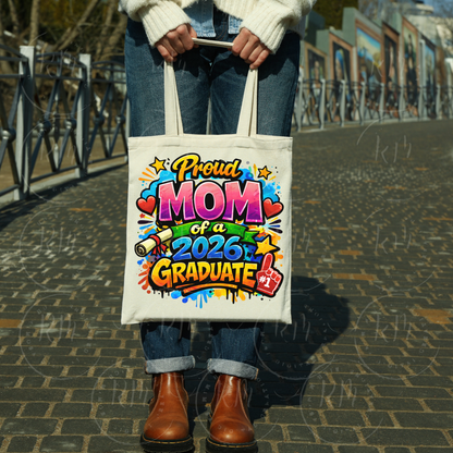 Proud Mom 2026 Graduate PNG, Senior Class Sublimation Design (Digital Download)