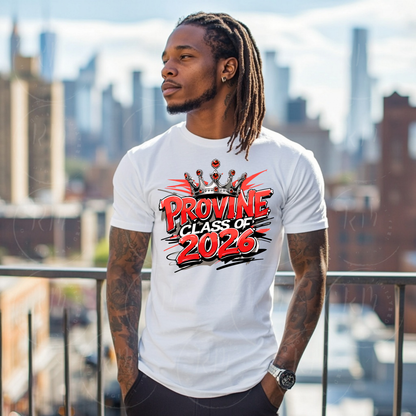 Class of 2026 Clipart, Provine High School PNG – Red and Gray Graphic for School Spirit Shirts, Graduation Gear & More, JPS PNG