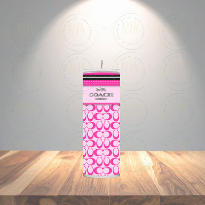 Pink on Pink Purse Tumbler Template: Editable Canva Design (Digital Download)