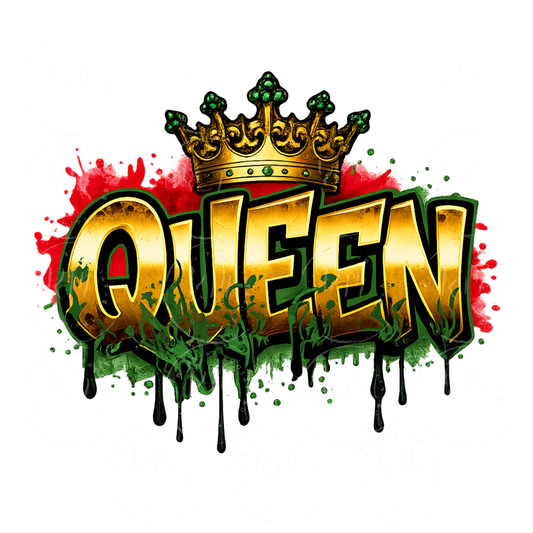 Queen Crown Clipart – Dripping Graffiti Queen Crown PNG | Street Art Shirt Design (Digital Download)