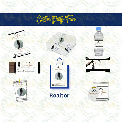 Realtor Party Favor Mockup Bundle, Editable Party Favor Templates, Professional Party Favors, Job Party Favors (9 Editable Templates)
