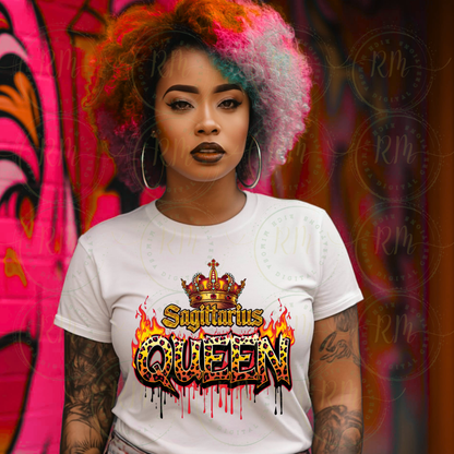 Sagittarius Queen Gold Leopard Print: Zodiac Crown PNG Clipart (Digital Download)