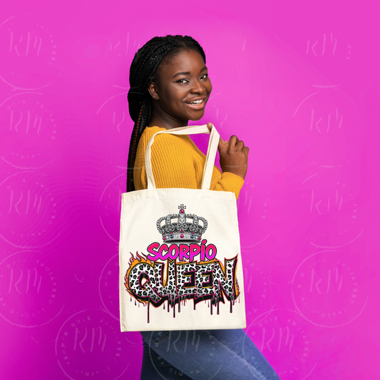 Scorpio Queen Pink And Leopard Print: Zodiac Crown PNG Clipart (Digital Download)