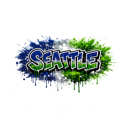 Seattle Graffiti PNG Bundle PLR | 7 Resellable Street-Art PNG Designs | Private Label Rights Digital Download