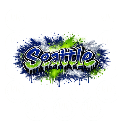 Seattle Graffiti PNG Bundle PLR | 7 Resellable Street-Art PNG Designs | Private Label Rights Digital Download