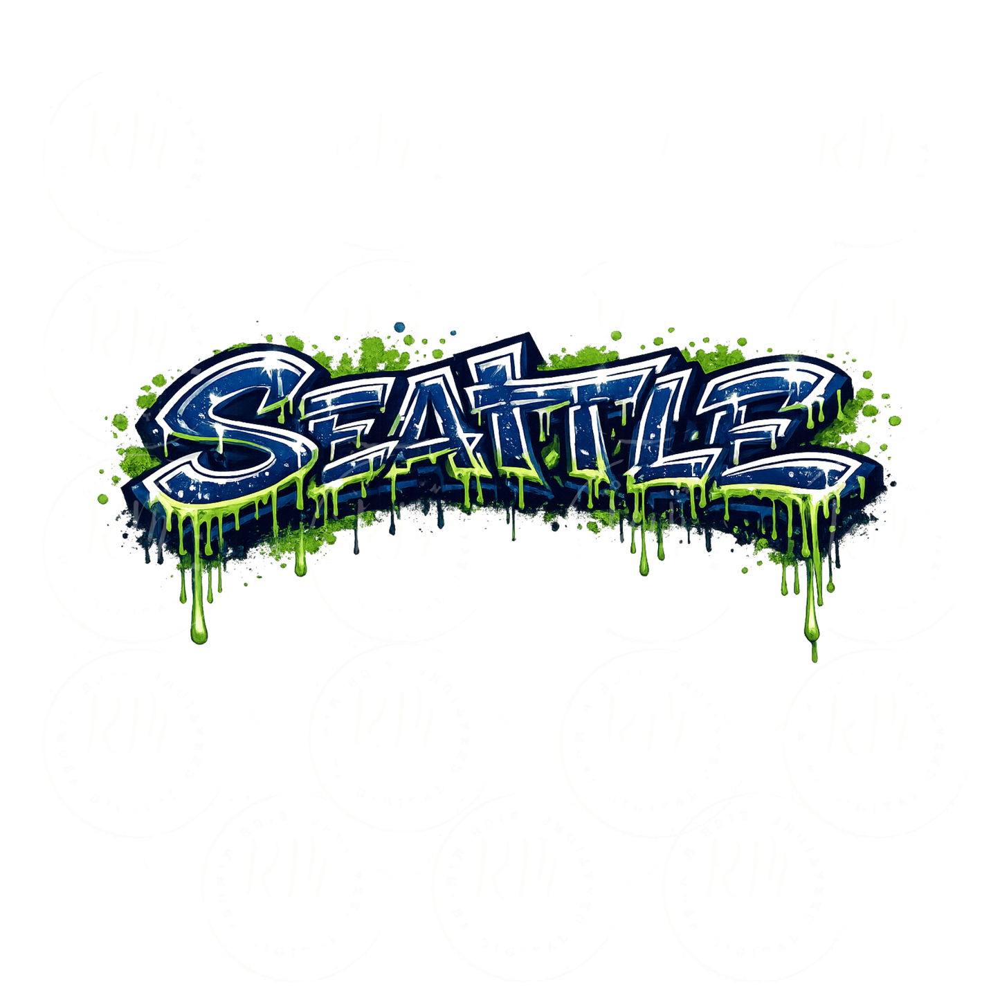 Seattle Graffiti PNG Bundle PLR | 7 Resellable Street-Art PNG Designs | Private Label Rights Digital Download
