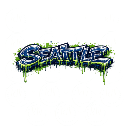 Seattle Graffiti PNG Bundle PLR | 7 Resellable Street-Art PNG Designs | Private Label Rights Digital Download