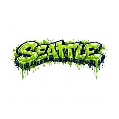 Seattle Graffiti PNG Bundle PLR | 7 Resellable Street-Art PNG Designs | Private Label Rights Digital Download
