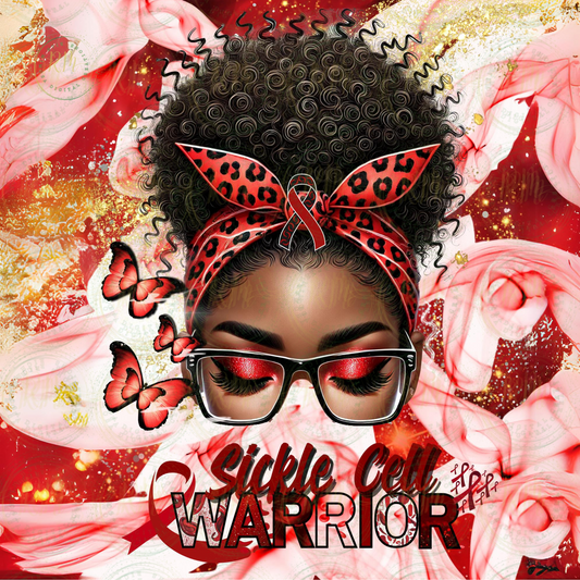 Sickle Cell Warrior Editable Digital Template, Sickle Cell Digital Download)