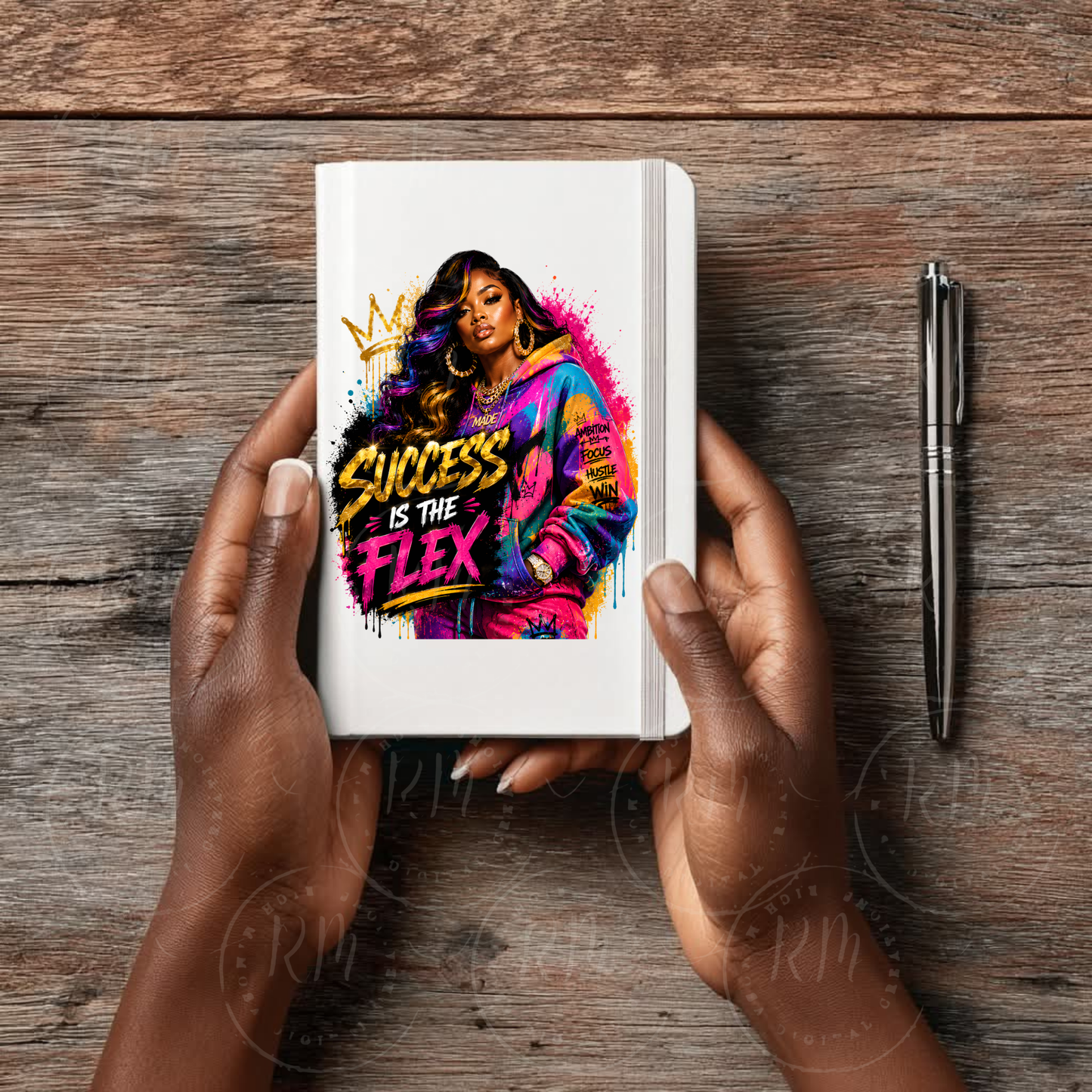 Success Is The Flex PNG | Black Girl Luxury Streetwear Design | Motivational Quote Sublimation PNG | Urban Glam T-Shirt Design