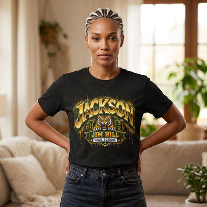Jim Hill High School Tigers T-Shirt | Jackson MS Alumni Spirit Shirt | Roaring Tiger Graphic Tee