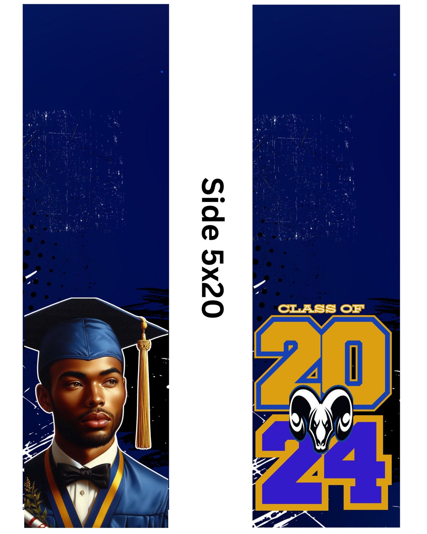 Custom Graduation Vending Machine Template: Blue Grad Party Favor (Canva DIY Digital Download)