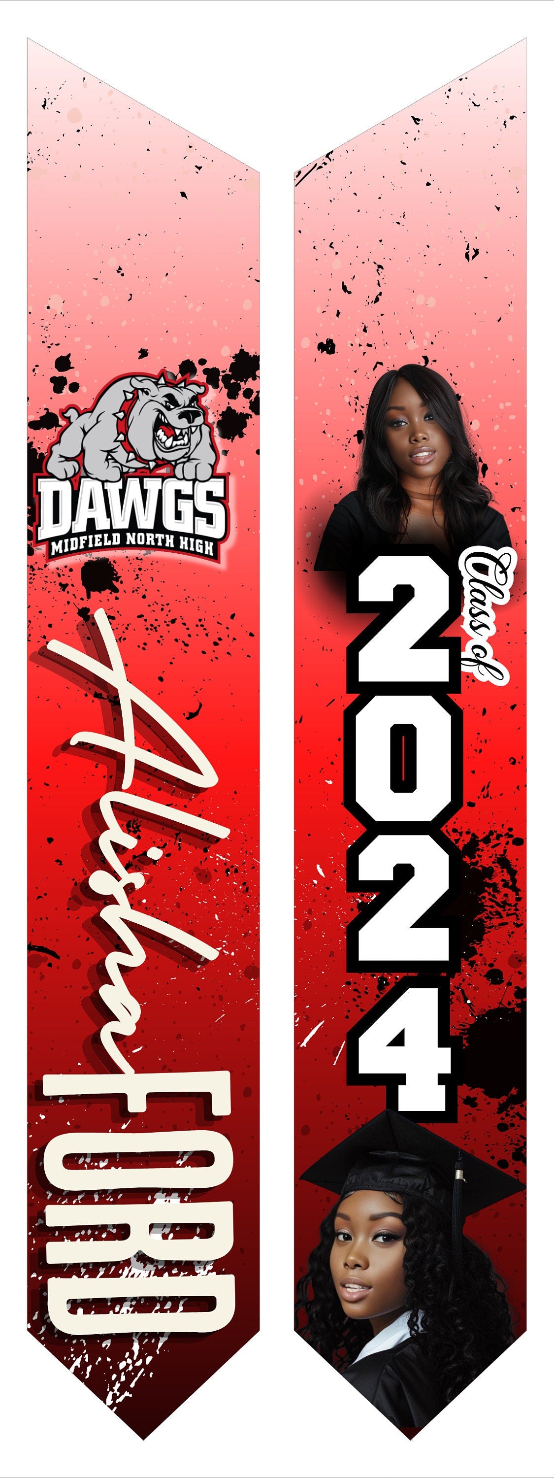 Editable Graduation Stole Template Bundle: Canva Designs (Digital Download)