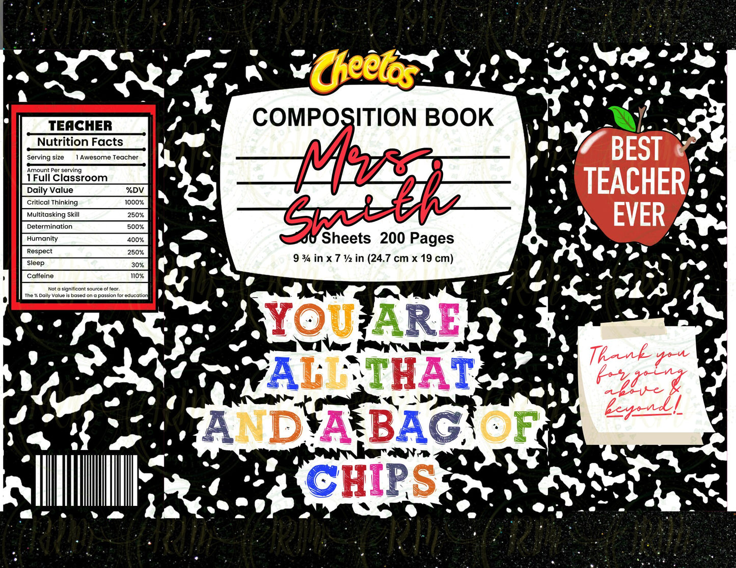 Teacher Appreciation Party Favor Template Bundle (Canva Editable, Digital Download)