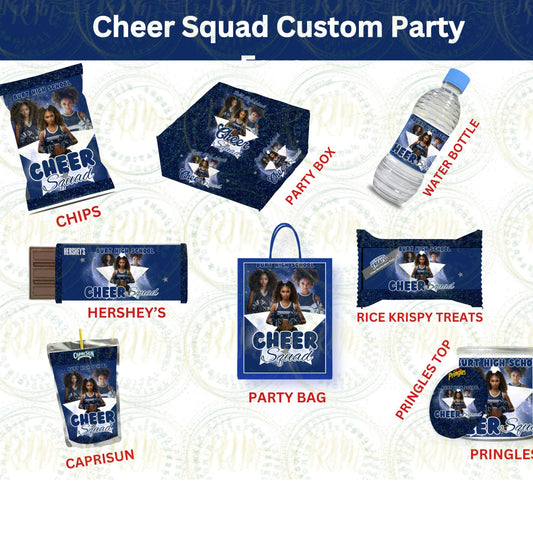 Cheerleader Party Favor Templates: Canva Designs (Digital Download)