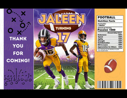 Football Party Favor Template Bundle: DIY Canva Templates (Digital Download)