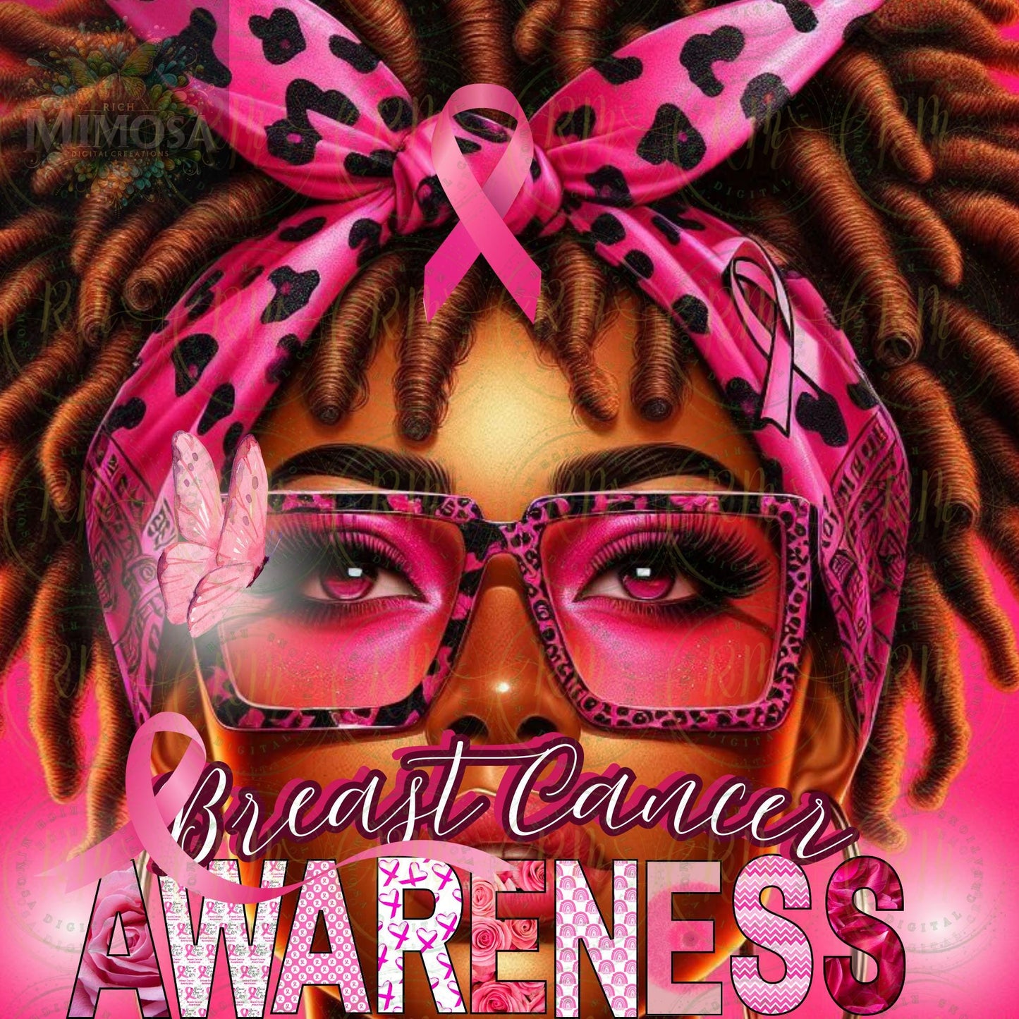 Breast Cancer Awareness Editable Template: Warrior Design (Digital Download)
