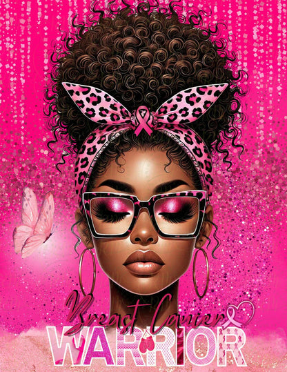 Breast Cancer Awareness Warrior Editable Template (Digital Download)