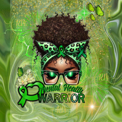 Mental Health Warrior Editable Template (Digital Download)