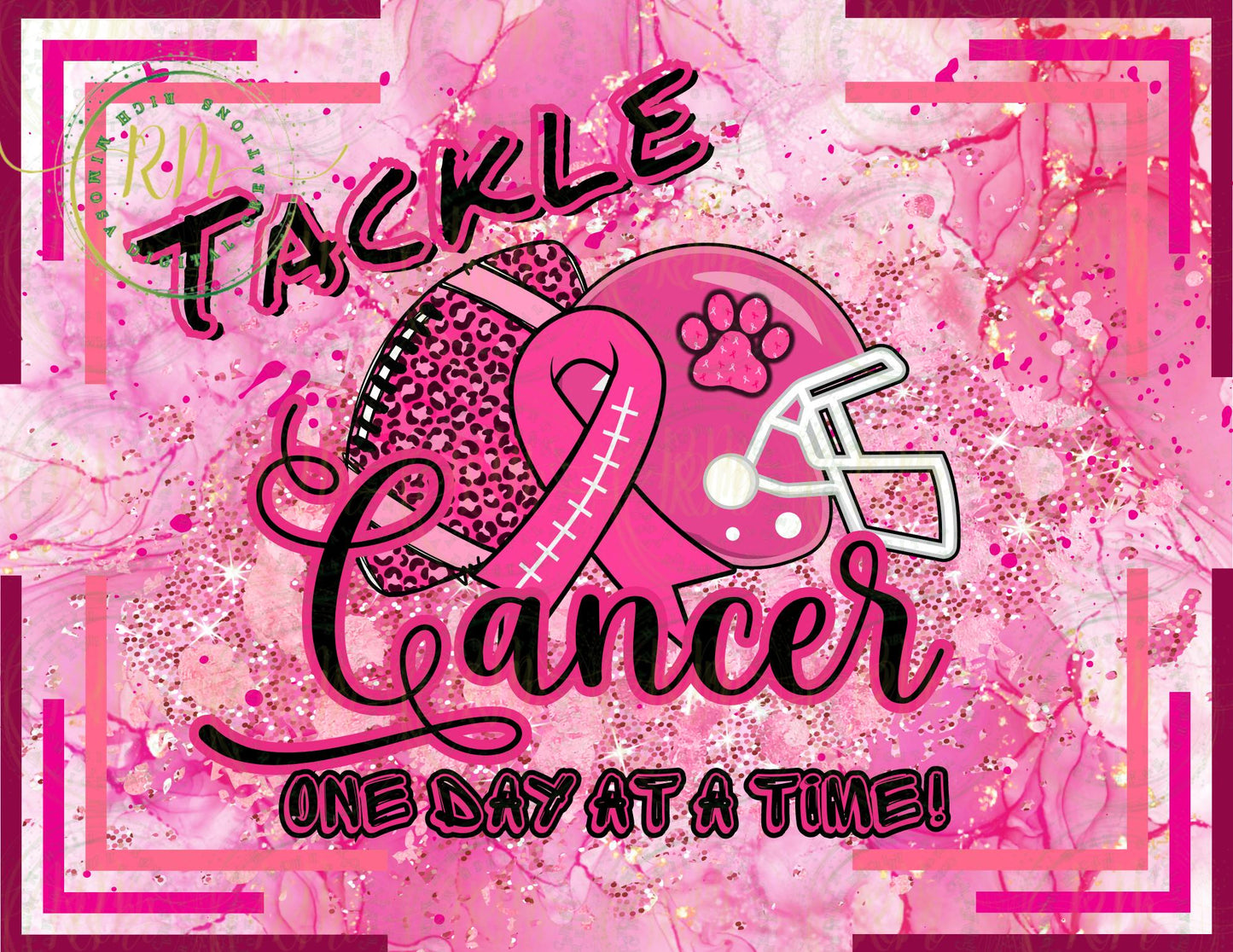 Breast Cancer Warrior Editable Template: Tackle Cancer Design (Digital)