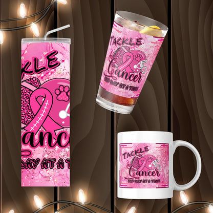 Breast Cancer Warrior Editable Template: Tackle Cancer Design (Digital)