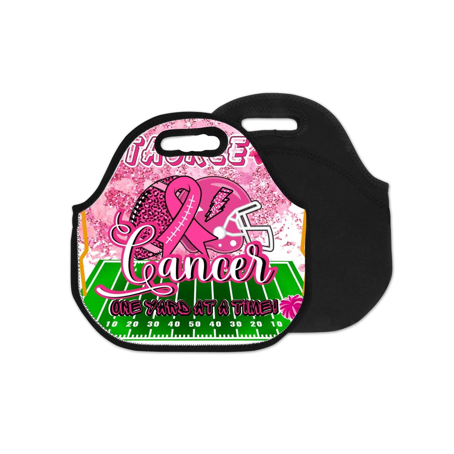 Tackle Cancer One Yard at a Time Editable Digital Template, Breast Cancer Custom Design, Breast Cancer Survivor, Cancer Warrior