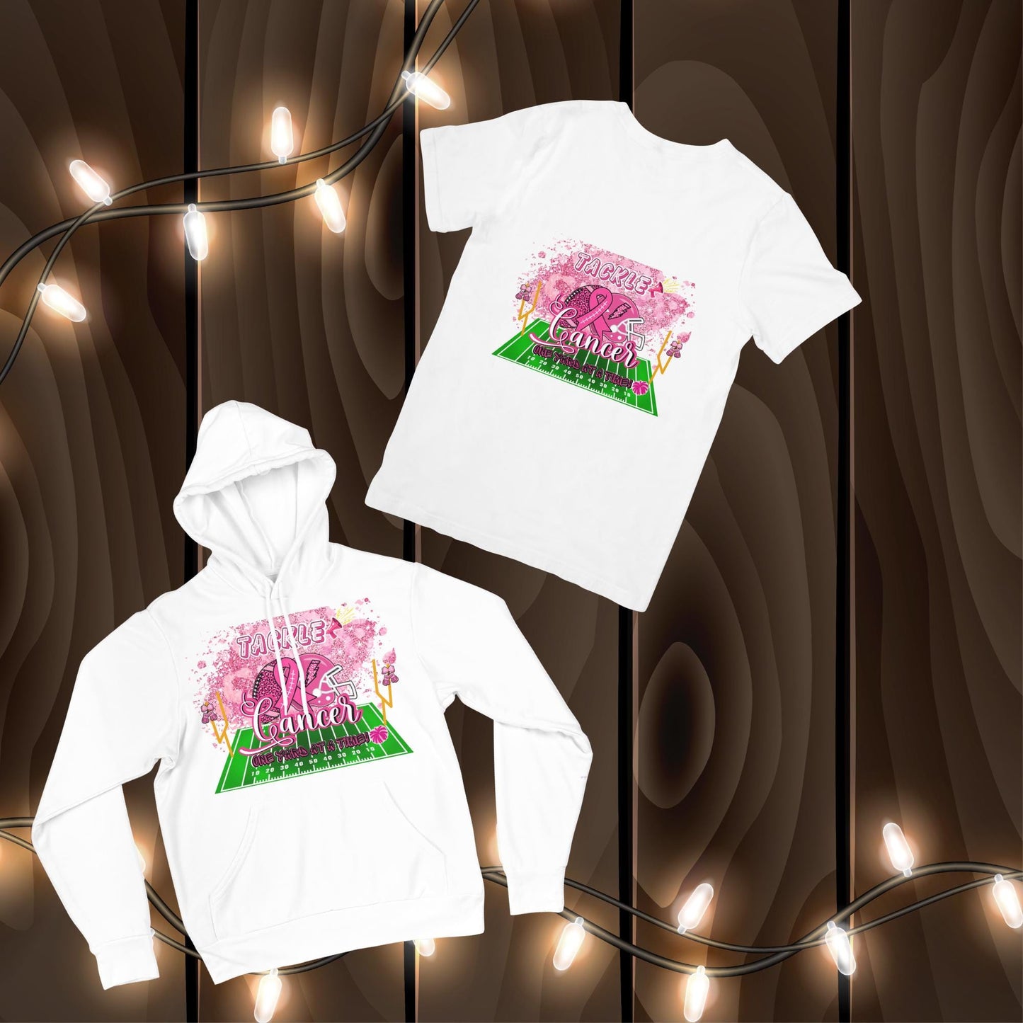 Tackle Cancer One Yard at a Time Editable Digital Template, Breast Cancer Custom Design, Breast Cancer Survivor, Cancer Warrior