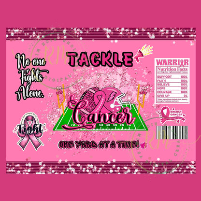 Editable Breast Cancer Chip Bag Wrappers: Party Favors (Canva Template)