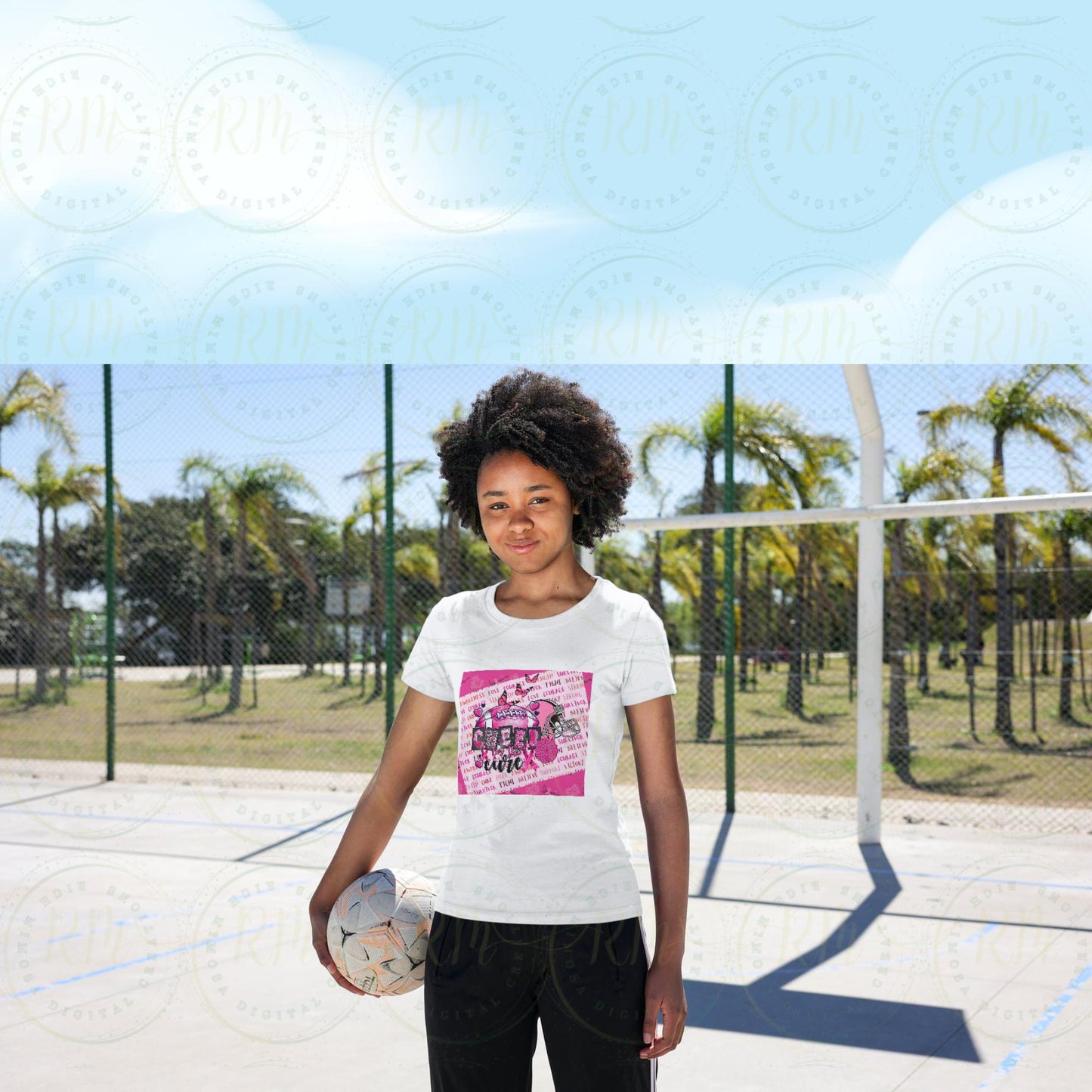 Cheer For The Cure Template: Breast Cancer Awareness (Canva Digital Template)