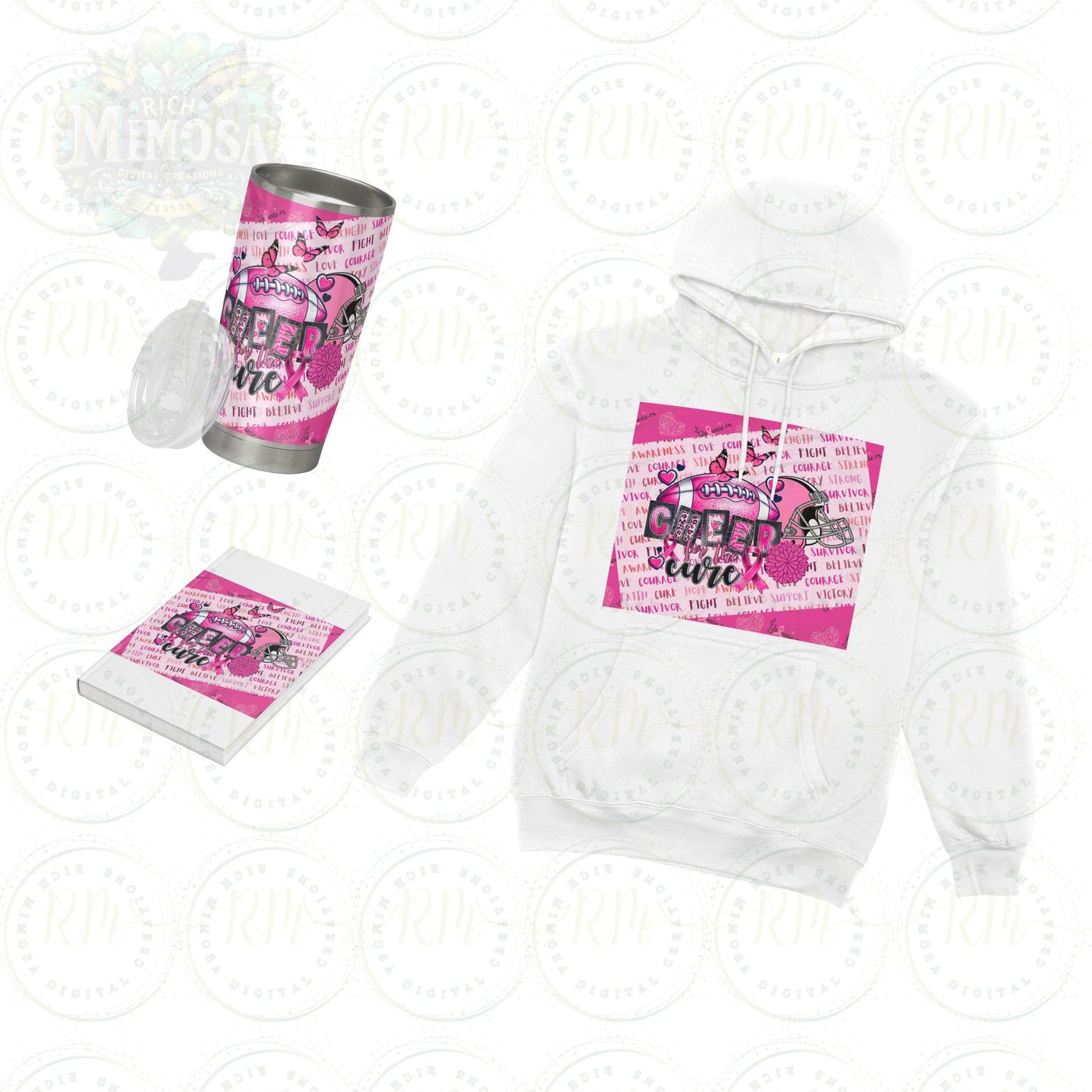 Cheer For The Cure Template: Breast Cancer Awareness (Canva Digital Template)