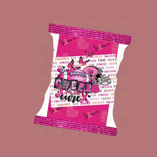 Editable Breast Cancer Chip Bag Wrappers: Party Favors (Digital Download)