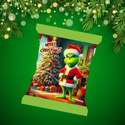 Grinch Christmas Chip Bag Template: Editable Party Favor (Digital Product)