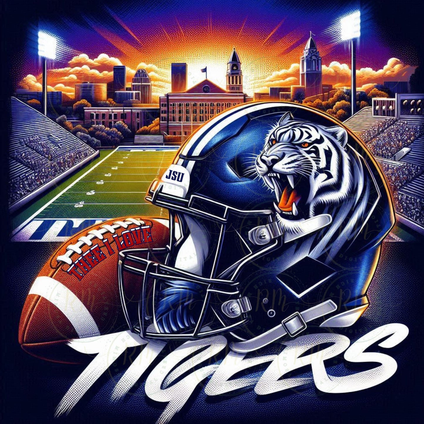 Jackson State University, JSU Football, Jackson State Clipart, SWAC Champions, College Football, Thee I Love