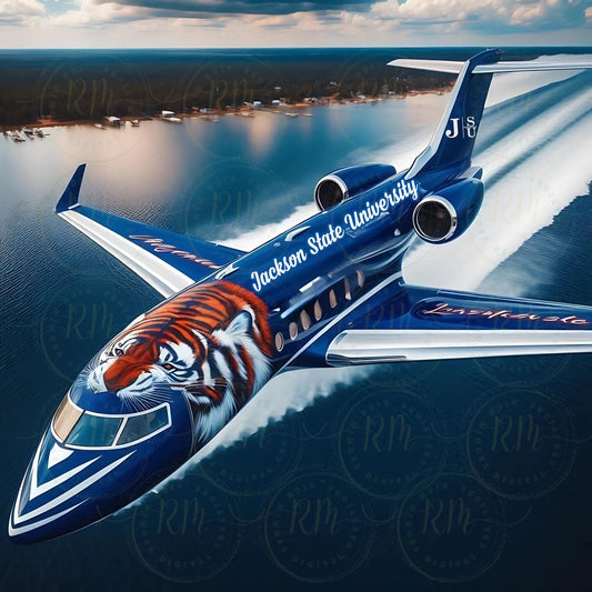 JSU Tigers Airplane Clipart: Jackson State University Decor (Digital Download)