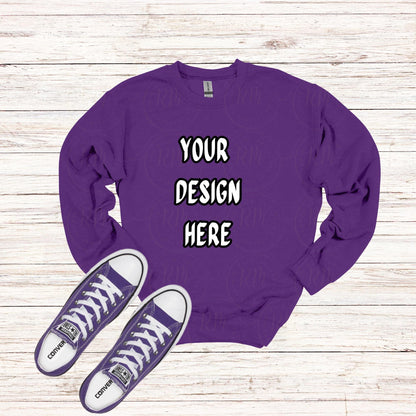 Gildan 18000 Sweatshirt Mockup Bundle: Customizable Graphic Designs (Digital Download)
