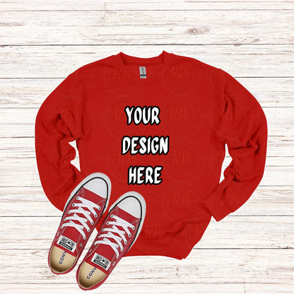 Gildan 18000 Sweatshirt Mockup Bundle: Customizable Graphic Designs (Digital Download)