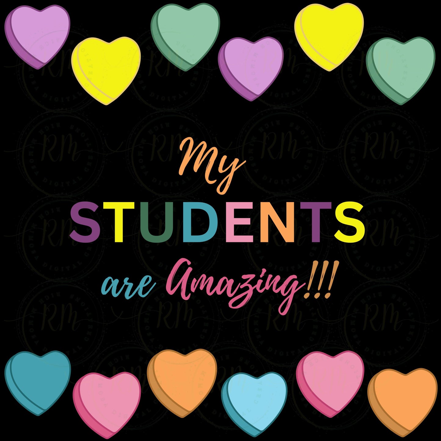 Editable Teacher Valentine's Design: Personalized T-Shirt Template