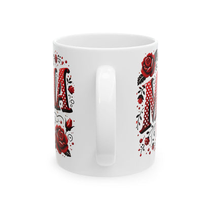 Coquette Mama Mug, Valentine's Day Coffee Cup, Red and White Valentine's Mug, Valentine's Day Coquette Mama Mug, Mom Gift