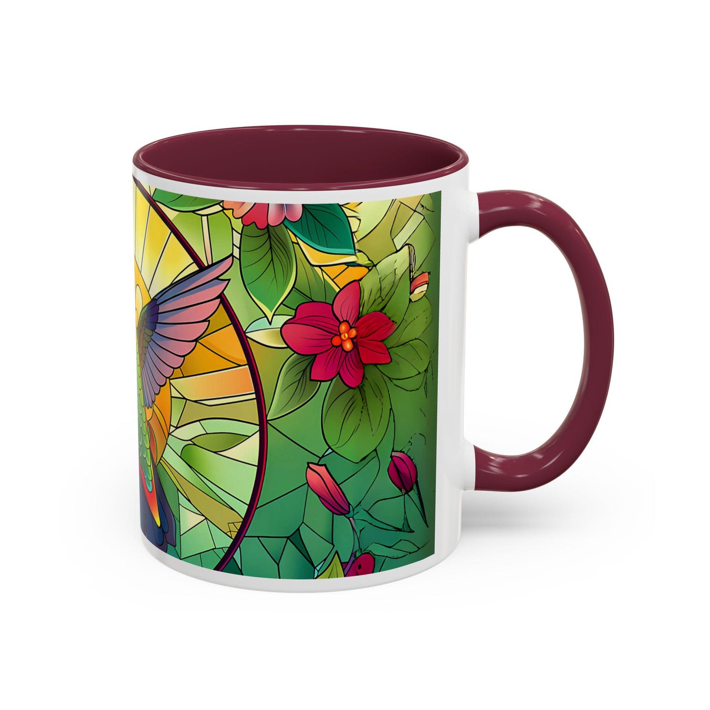 Hummingbird Coffee Mug: Vibrant Garden Design, Spring Celebrations