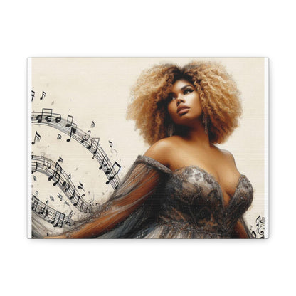 Singer Portrait Canvas Art: Musical Melody, Elegant Home Decor