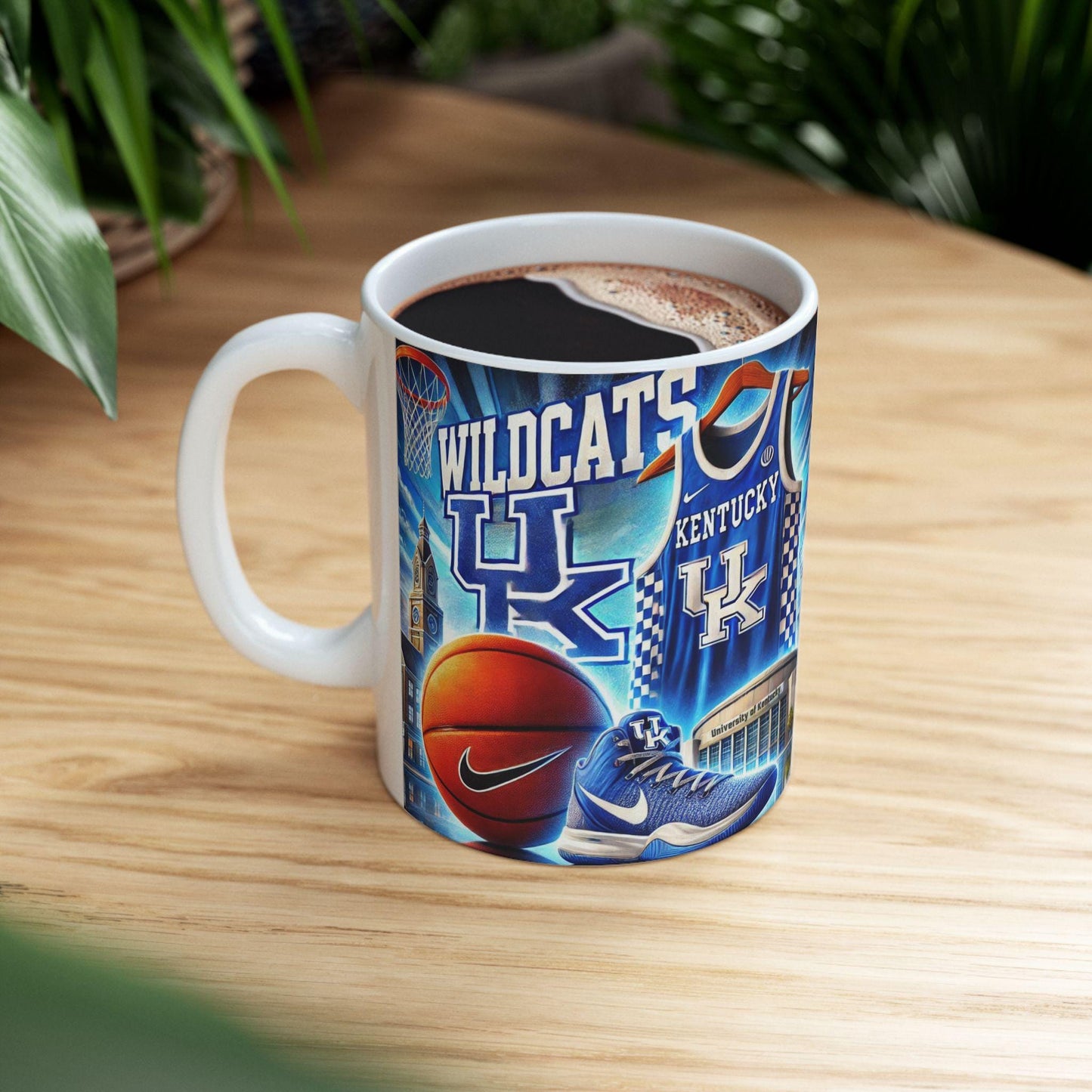 Kentucky Wildcats Mug: NCAA Basketball Ceramic Coffee Cup