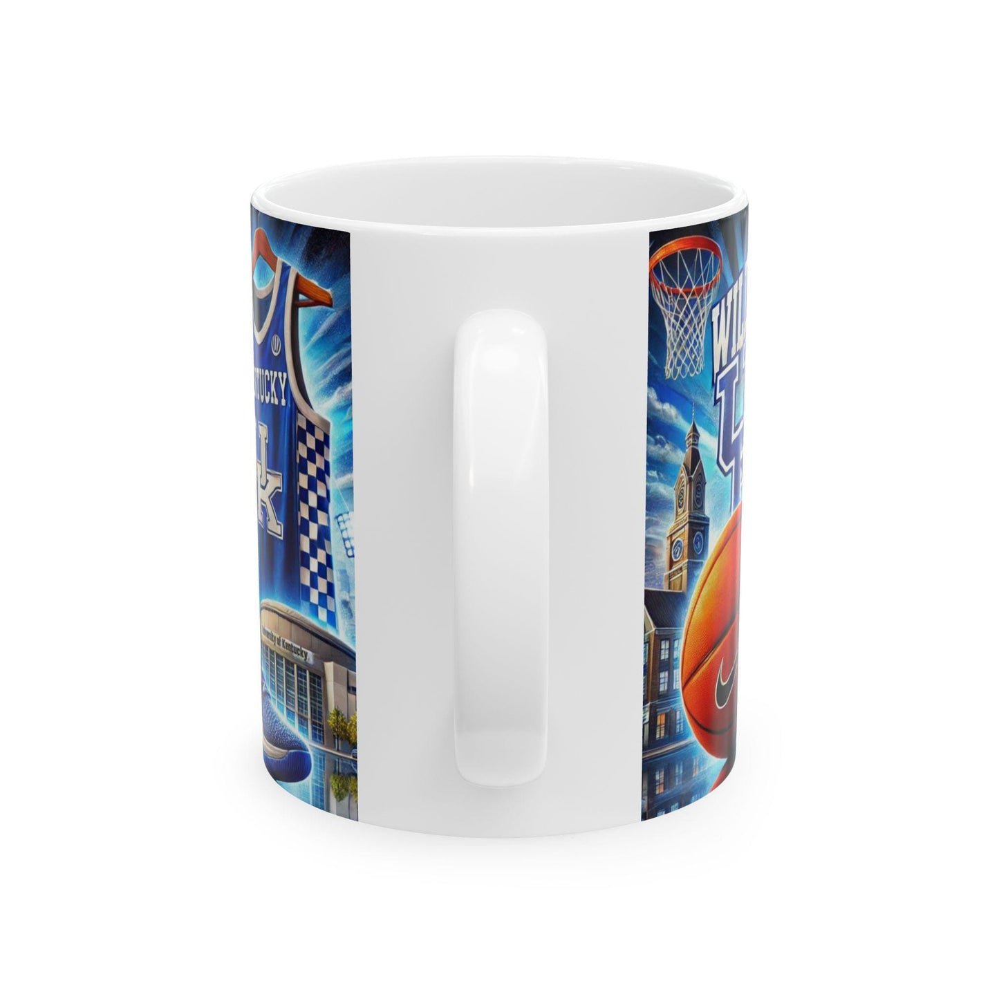 University of Kentucky Mug, NCAA Basketball Coffee Cup, U of K Ceramic Mug, Wildcats Fan Gift, 11oz 15oz Mug