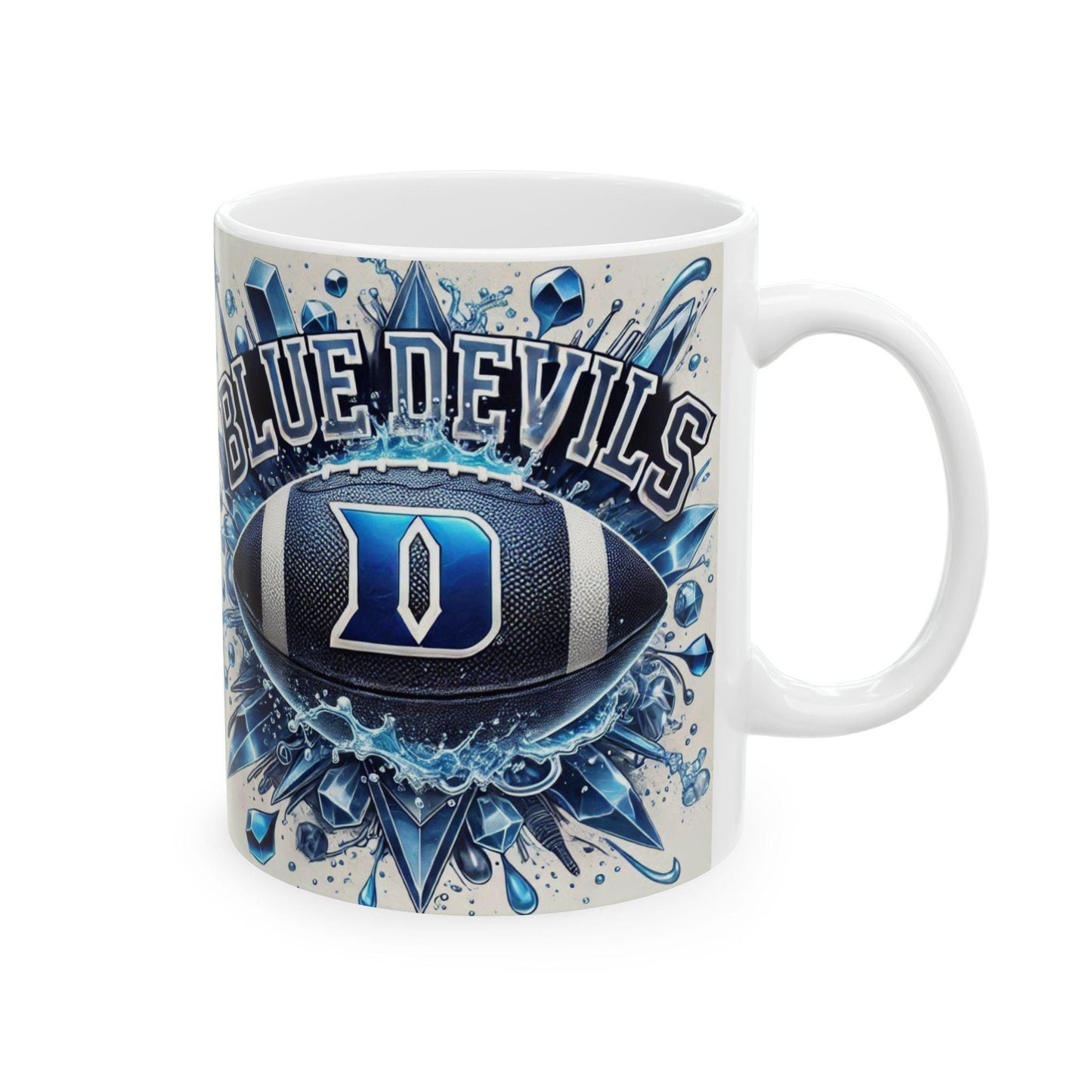 Duke University Mug, Duke Football Coffee Cup, College Ceramic Mug, Blue Devils Fan Gift, 11oz Coffee Cup, NCAA, College Football