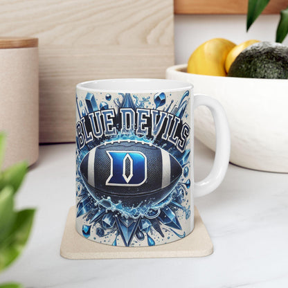 Duke University Mug, Duke Football Coffee Cup, College Ceramic Mug, Blue Devils Fan Gift, 11oz Coffee Cup, NCAA, College Football
