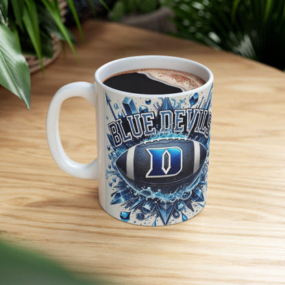 Duke University Mug, Duke Football Coffee Cup, College Ceramic Mug, Blue Devils Fan Gift, 11oz Coffee Cup, NCAA, College Football