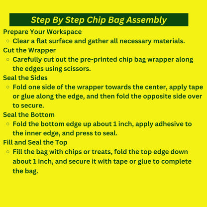 2026 Prom Chip Bag Template: Green & Gold Party Favor (Canva Editable, Digital Download)