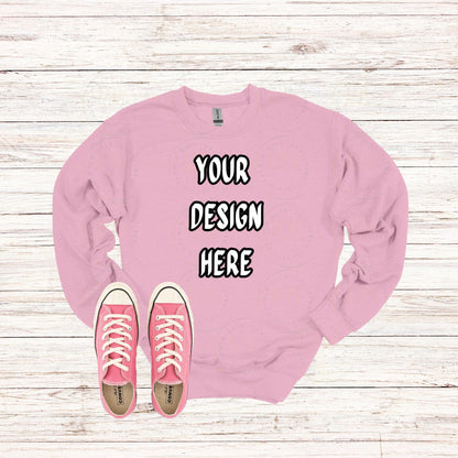 Gildan 18000 Sweatshirt Mockup Bundle: Customizable Graphic Designs (Digital Download)